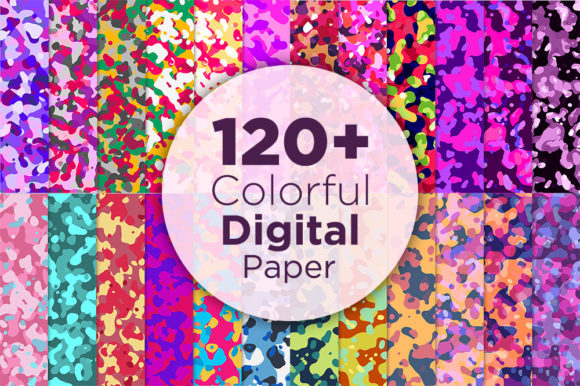 120 Digital Paper - Colorful Pattern: A Versatile Resource for Creative Projects