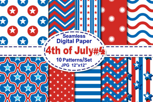 4th of July Seamless Digital Pattern V.4