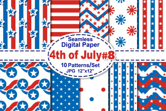 4th of July Seamless Digital Pattern V.8: A Creative Powerhouse for Modern Designers