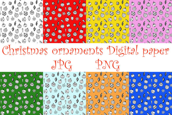 Christmas Ornaments Digital Paper