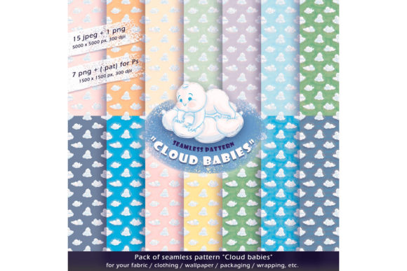 Cloud Babies Seamless Pattern: A Creative Resource for Every Project