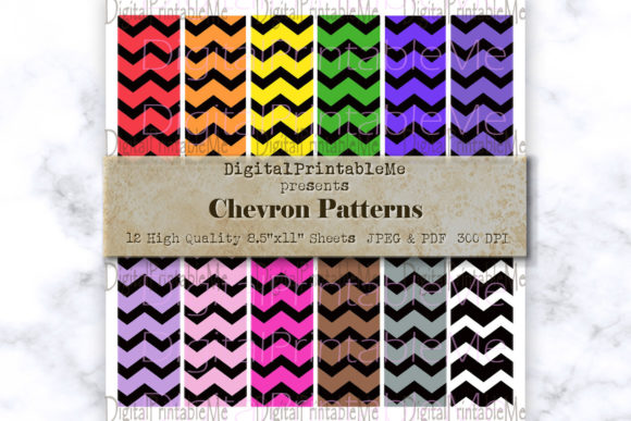 Colorful Zigzag Digital Paper Mix: A Creative Resource for Every Project