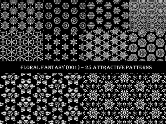 Floral Fantasy in Black and White