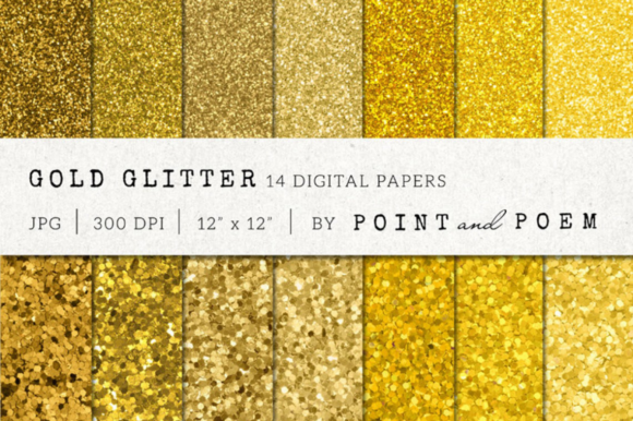 Gold Glitter Digital Paper
