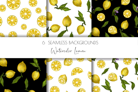 Lemon Digital Paper, Scrapbook Paper