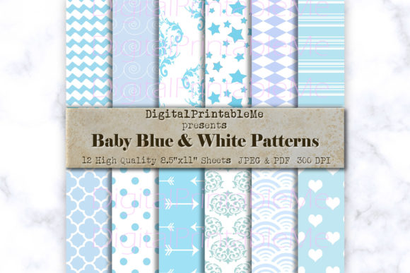 Light Blue Digital Paper, Pastel, Aqua: A Versatile Resource for Creative Projects