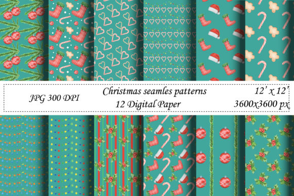 Mint Christmas Seamless Pattern: A Creative Resource for Designers and Artists