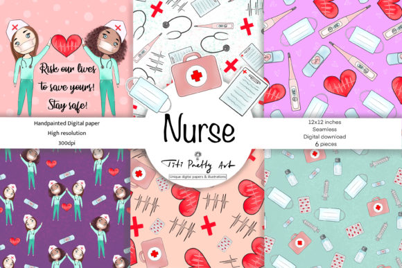 Nurse Care Digital Paper Pack