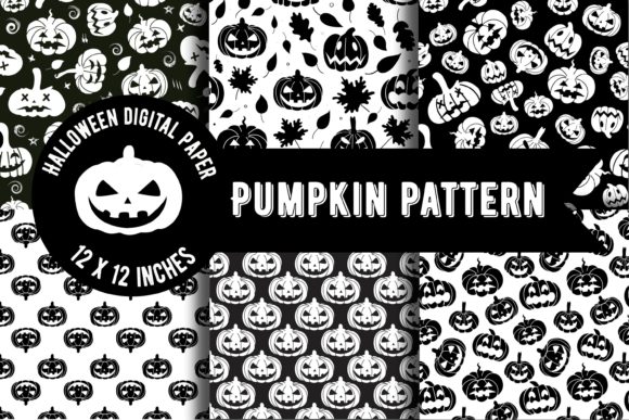 Pumpkin Digital Paper.Halloween Pattern: A Creative Resource for Designers and Enthusiasts