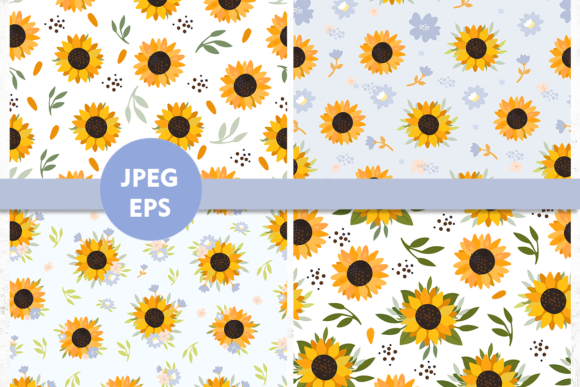 Sunflower Digital Paper. Sublimation.