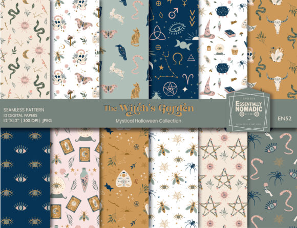 The Witch’s Garden Digital Pattern Set: A Magical Resource for Creative Projects