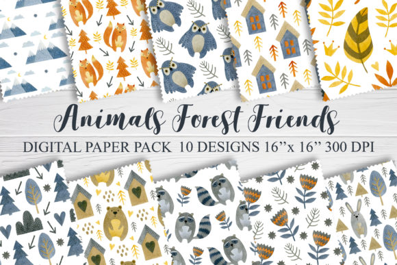 Watercolor Forest Friends Animals: A Versatile Design Collection for Creative Projects